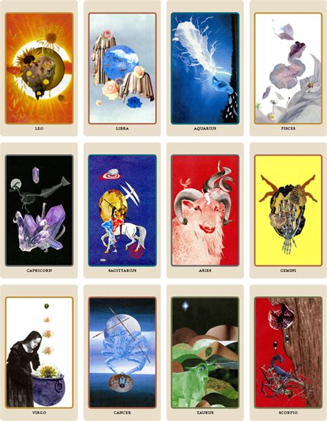 spolia tarot zodiac cards  red tarot