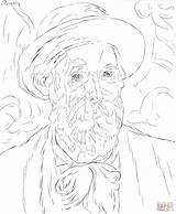 Renoir Auguste Coloring Self Portrait Pierre Pages Drawing Getdrawings Famous Template Printable Getcolorings sketch template