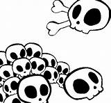 Coloring Skulls Skull Pages Coloringcrew Bones Clipartbest sketch template