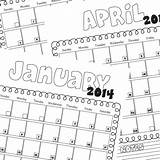 Doodle Printable Calendar Calendars sketch template