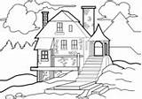 Coloring House Houses Wilderness Pages Printable Supercoloring sketch template