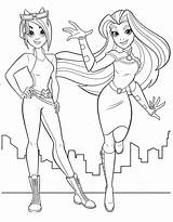 Coloring Dc Girls Pages Superhero Kids sketch template