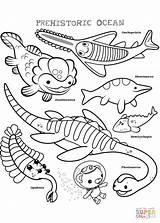 Coloring Prehistoric Pages Ocean Printable Drawing sketch template