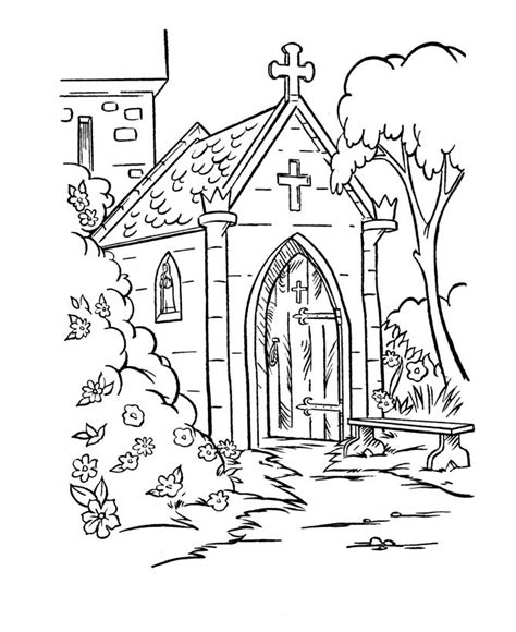printable coloring pages  churches