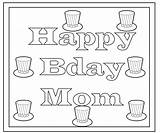 Happy Mom Pages Coloring Birthday Printable sketch template