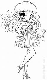 Yampuff Chibi Coloring Lineart Wear Coloriages Chibis Sureya Partager Characters Sailor Princesses sketch template