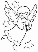 Coloring Angels Printable Pages Angel Google sketch template