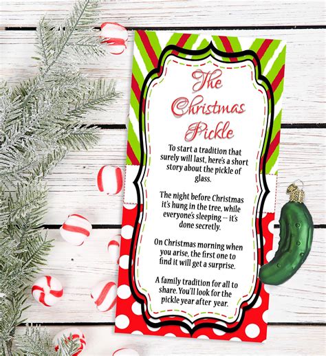christmas pickle story instant  holiday etsy christmas