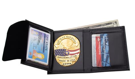 hidden badge wallet  single id window badge  wallet