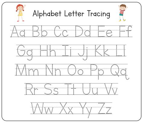 alphabet tracing printables