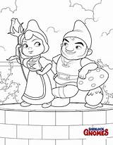 Gnomes Coloring Sherlock Pages Juliet Gnome Gnomeo Romeo Printable Sheets Kids Cartoon Et Books Color Printables Sheet Colouring Scribblefun Fun sketch template