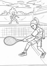 Tennis Mecz Tenisa Malvorlage Kolorowanka Druku Ausmalbild Ausmalen Spielen Malowankę Wydrukuj Drukowanka Vorhand sketch template