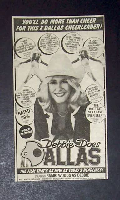 Debbie Does Dallas Bambi Woods Premiere 1978 Mini Poster Type X Rated