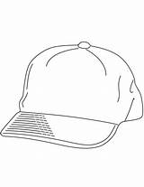 Coloring Cap Baseball Pages Printable Hat Categories sketch template