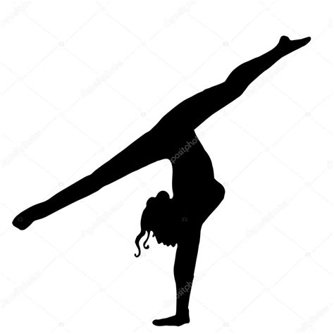 gymnastics silhouette splits    clipartmag