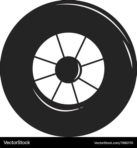 car wheel cartoon flat  royalty  vector image