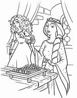 Merida Princess Pages Coloring Elinor Queen Her Ask Chest Playing Color Horse Choose Board Brave King sketch template