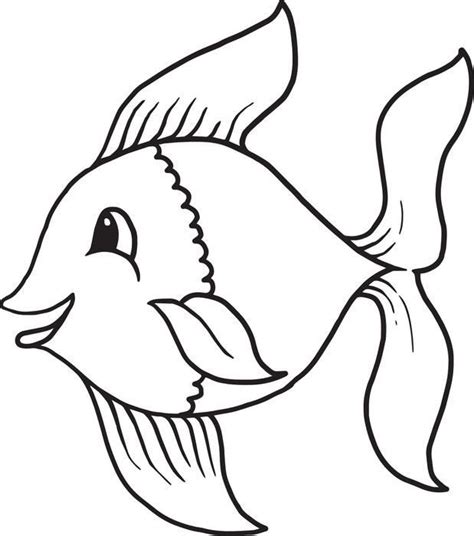 fish coloring pages  kids cute fish coloring pages  kids