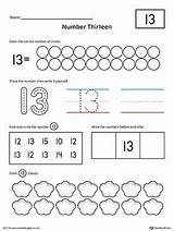 Number Worksheet 13 Worksheets Practice Numbers Writing Math Preschool Printable Kindergarten Tracing Counting Myteachingstation Child Learning Kids Letter Visit Choose sketch template