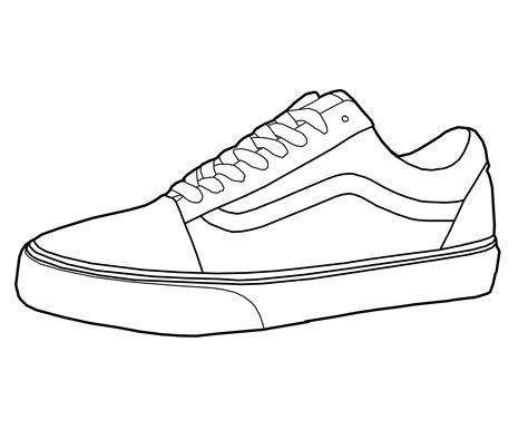 vans shoe drawings sketch coloring page sneakers drawing shoe design