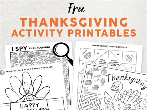 thanksgiving activity printables  downloads party  unicorns