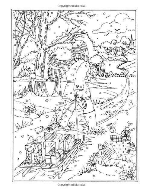 winter wonderland coloring pages  adults printable winter