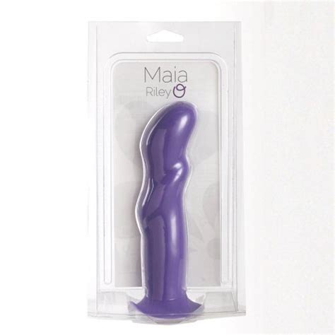 Maia Riley Silicone Swirled Dildo Purple Sex Toys And Adult