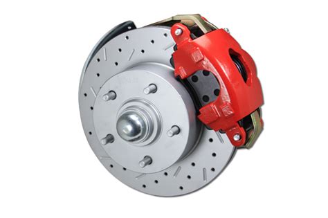 chevy manual front disc brake conversion kit red calipers