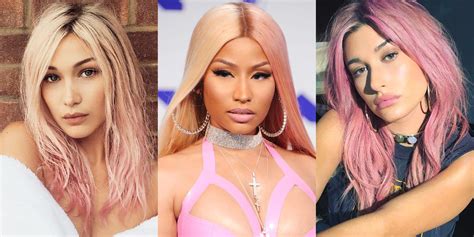 best rose gold hair colors 19 celebs who tried pink rose hair