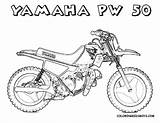 Motocross Pw50 Motorbike Colorier Yescoloring Imprimé sketch template