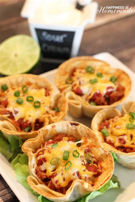 easy dinner recipes  minute taco cups happiness  homemade