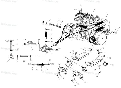 polaris snowmobile  oem parts diagram  engine mounting snpas partzillacom