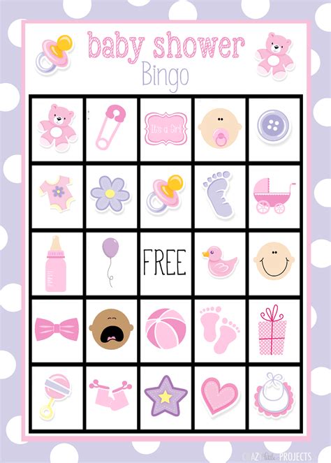 printable baby shower bingo cards crazy  projects