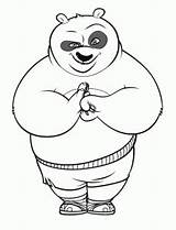 Panda Kung Fu Coloring Kids Pages Printable Funny Animation sketch template