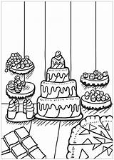 Coloring Cupcakes Cakes Pages Cake Kids Cupcake Food Desserts Color Little Simple Coloriage Adults Children sketch template