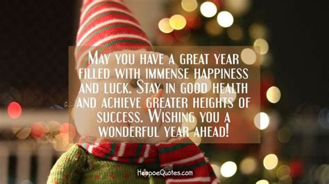 great year filled  immense happiness  luck stay