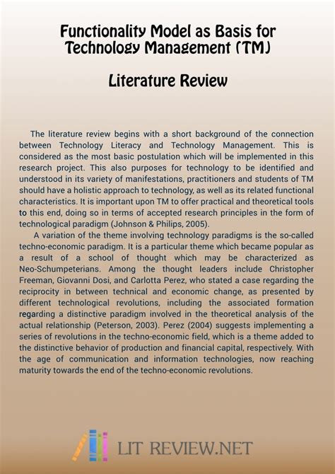 research proposal literature review sample