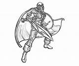 Taskmaster Drawing Marvel Capcom Vs Coloring Pages Template Sword Sketch sketch template