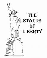 Coloring Liberty Statue Pages Printable Color Kids Symbols Sheets American Patriotic Lady History Facts Clipart 4th July Print Easter America sketch template