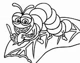 Caterpillar Coloring Pages Bug Coloringpages4u sketch template