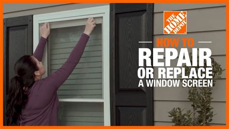 repair  replace  window screen  home depot youtube