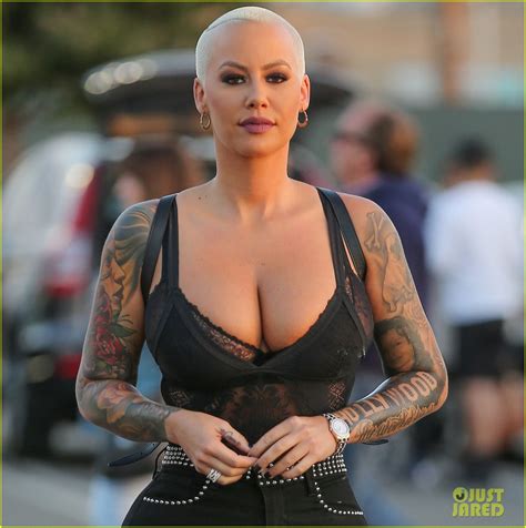 full sized photo of amber rose steps out after photo