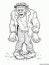 Coloring Frankenstein Monstros Marinhos sketch template