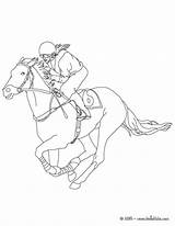 Horse Coloring Melbourne Galloping Jockey Pages Colouring Cup Color Hellokids Competition Outline Print Horses Rider Drawing Sports Lineart Drawings Realistic sketch template