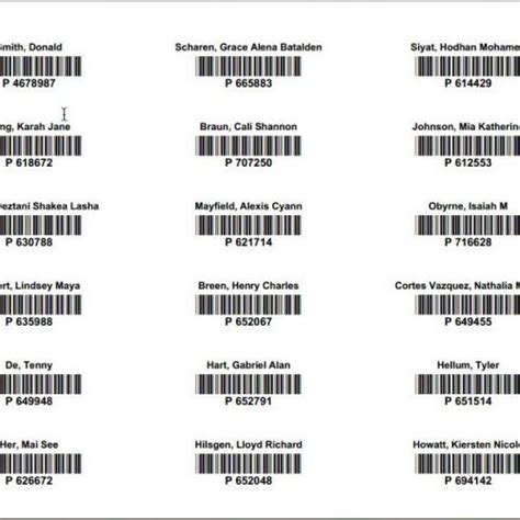 print individual barcode labels  library cards   homeroom