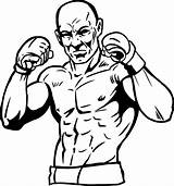 Mma Coloring Pages Boxing Clipart Rocky Balboa Drawing Printable Karate Martial Bjj Sports Arts Judo Kids Mixed Clip Cliparts Library sketch template