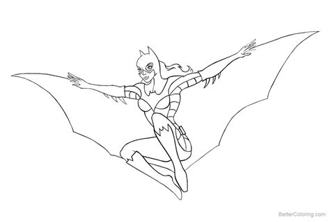 batgirl coloring pages hand drawing  owlcitydreamer  printable