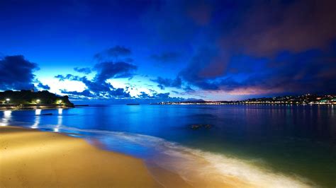 Free Download Beach At Night Backgrounds Pixelstalk