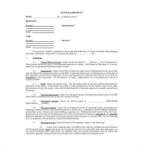 investment agreement templates   google docs pages