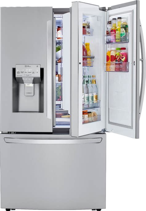 lg 29 7 cu ft french door in door smart refrigerator with craft ice
